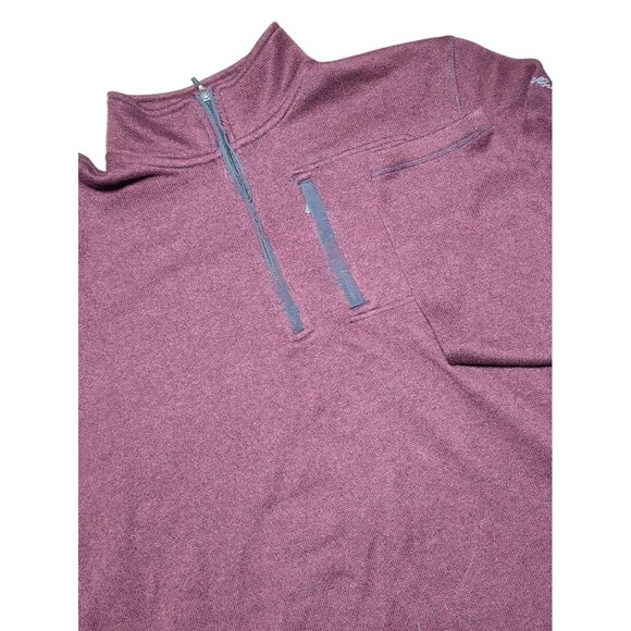Eddie Bauer Men's XXL 1/4 Zip Pullover Sweater Maroon Polyester - Picture 1 of 7